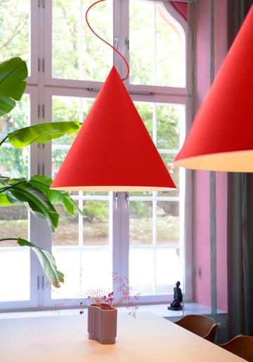 Lampada a sospensione Castor 60 cm - Rosso-rosso-argento - Noon