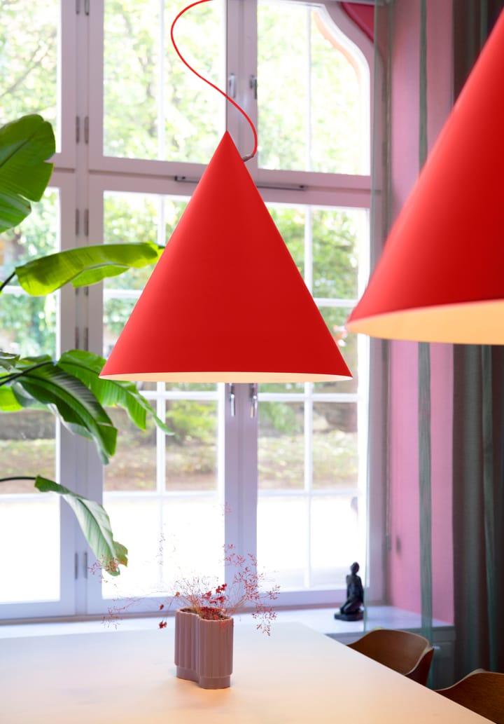 Lampada a sospensione Castor 60 cm, Rosso-rosso-argento Noon