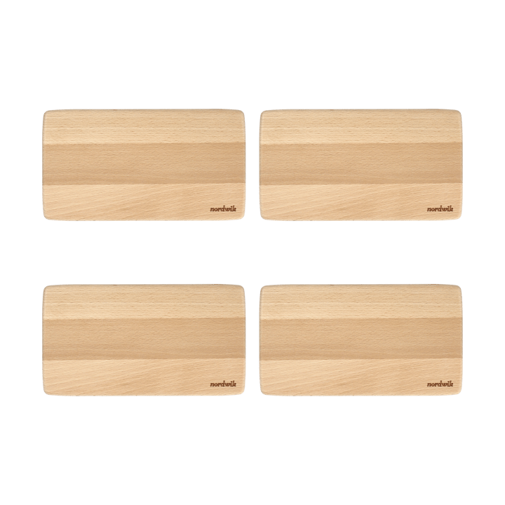 Set di 4 vassoi per sandwich Nordwik in faggio - 20x11x0,8 cm - Nordwik