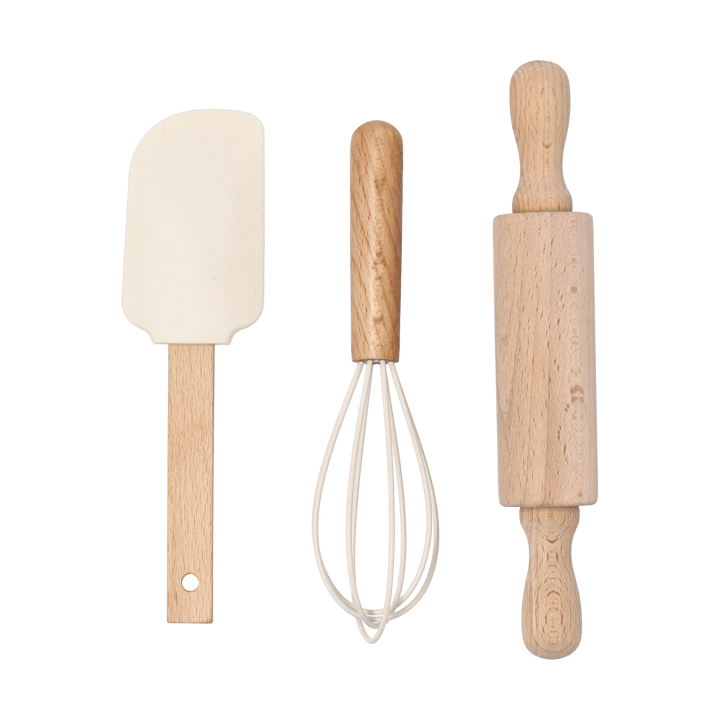 Utensili da forno in silicone per bambini 3 pezzi Nordwik, Crema Nordwik