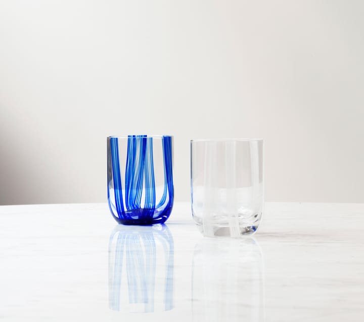 Bicchiere Stripe da 39 cl - Blue Stripes - Normann Copenhagen