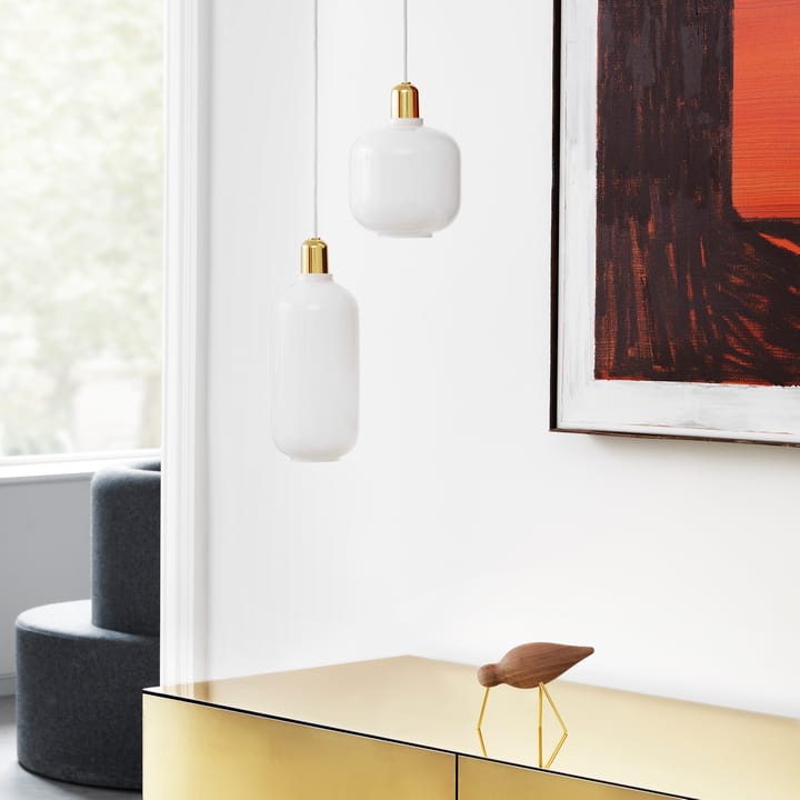 Lampada Amp piccola - bianco - ottone - Normann Copenhagen