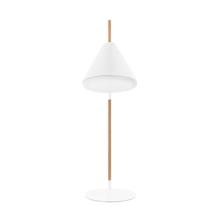 Lampada da terra Hello - Bianco, gambe in faggio - Normann Copenhagen