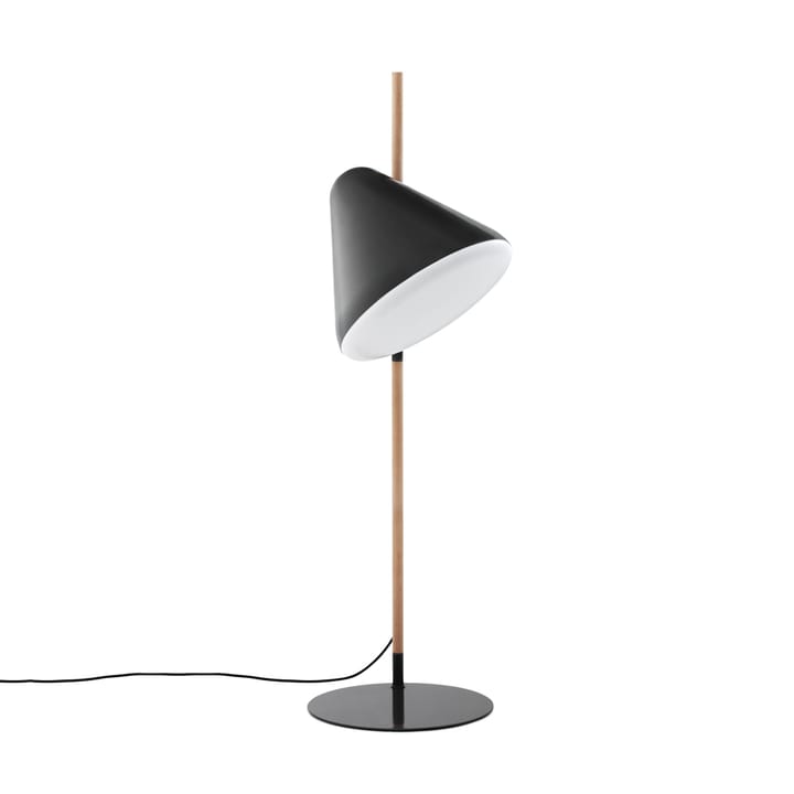 Lampada da terra Hello - Bianco, gambe in faggio - Normann Copenhagen