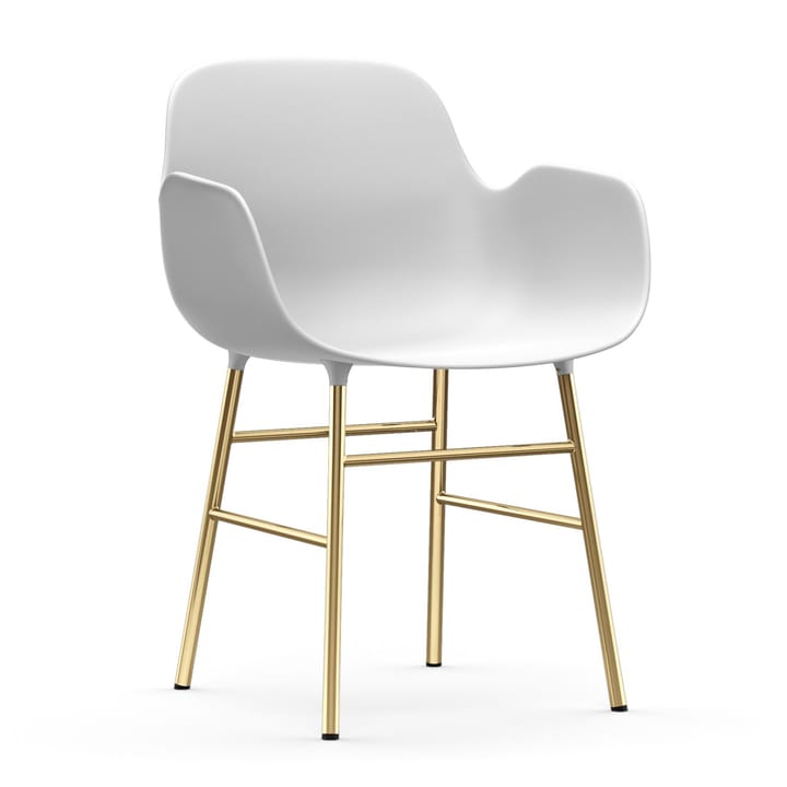 Poltrona con gambe in bronzo Form  - Bianco - Normann Copenhagen