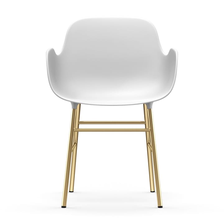 Poltrona con gambe in bronzo Form  - Bianco - Normann Copenhagen