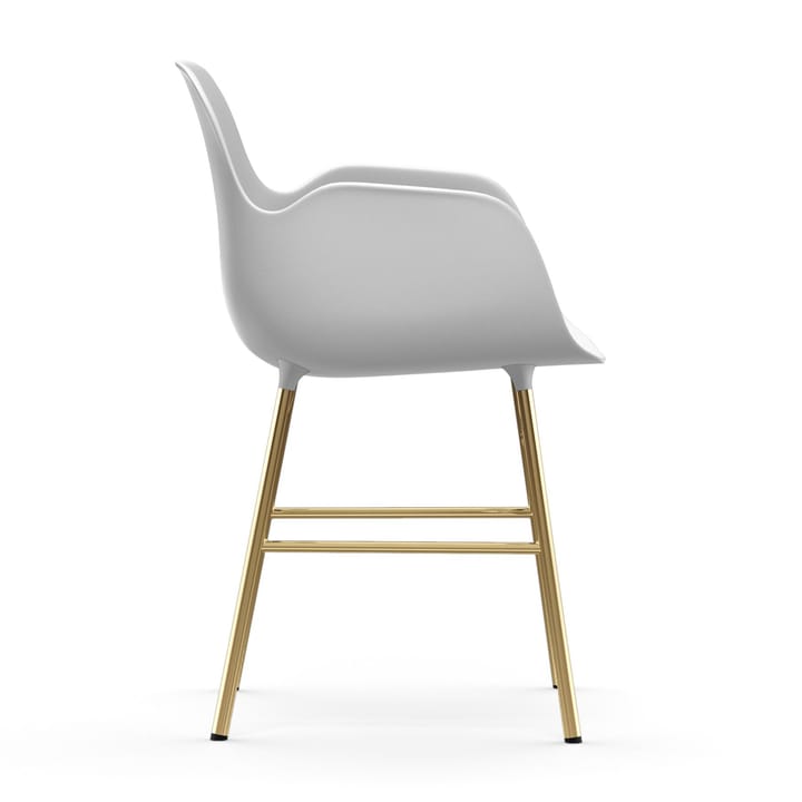 Poltrona con gambe in bronzo Form  - Bianco - Normann Copenhagen