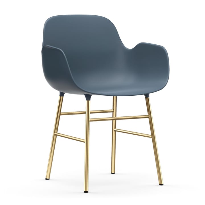 Poltrona con gambe in bronzo Form  - Blu - Normann Copenhagen