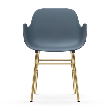 Poltrona con gambe in bronzo Form  - Blu - Normann Copenhagen