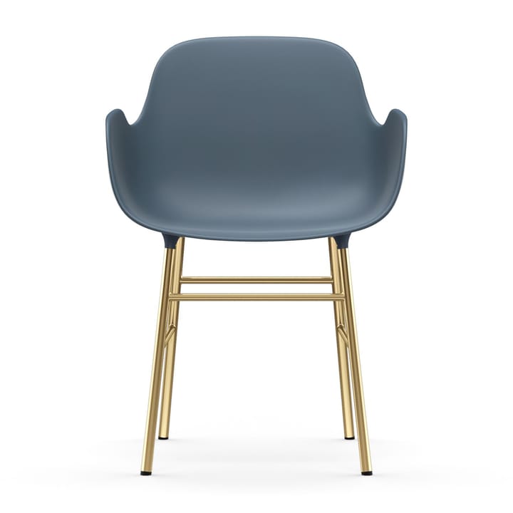 Poltrona con gambe in bronzo Form , Blu Normann Copenhagen