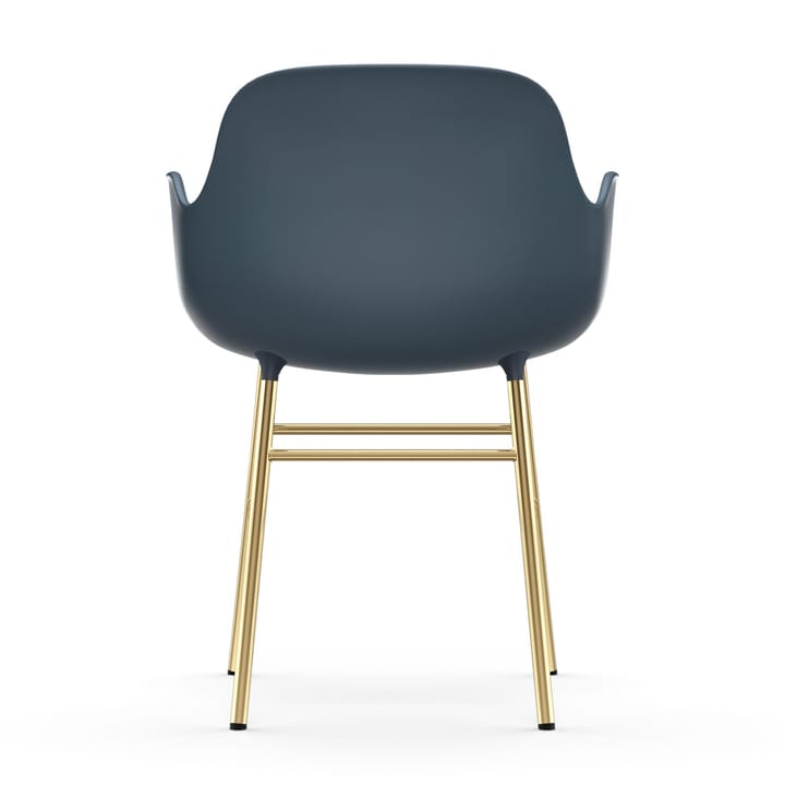 Poltrona con gambe in bronzo Form , Blu Normann Copenhagen