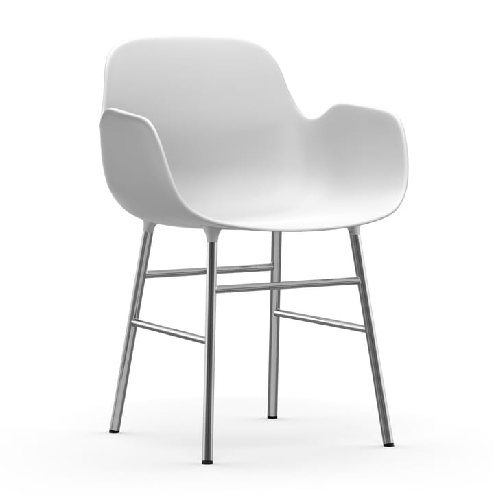 Poltrona Form con gambe cromate - Bianco - Normann Copenhagen