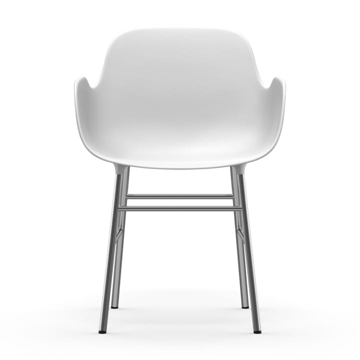 Poltrona Form con gambe cromate - Bianco - Normann Copenhagen