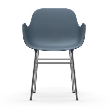 Poltrona Form con gambe cromate - Blu - Normann Copenhagen