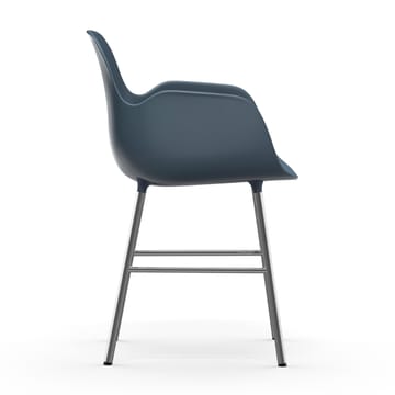 Poltrona Form con gambe cromate - Blu - Normann Copenhagen