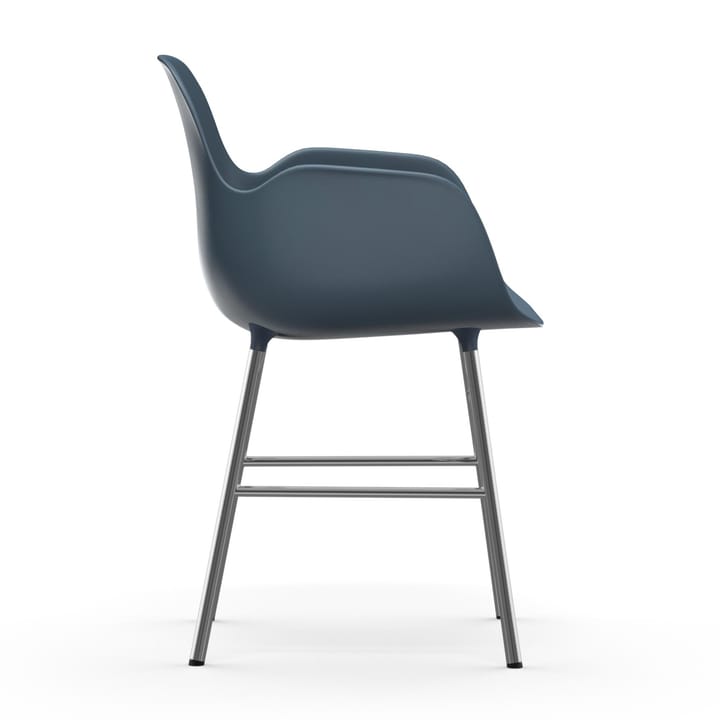 Poltrona Form con gambe cromate - Blu - Normann Copenhagen