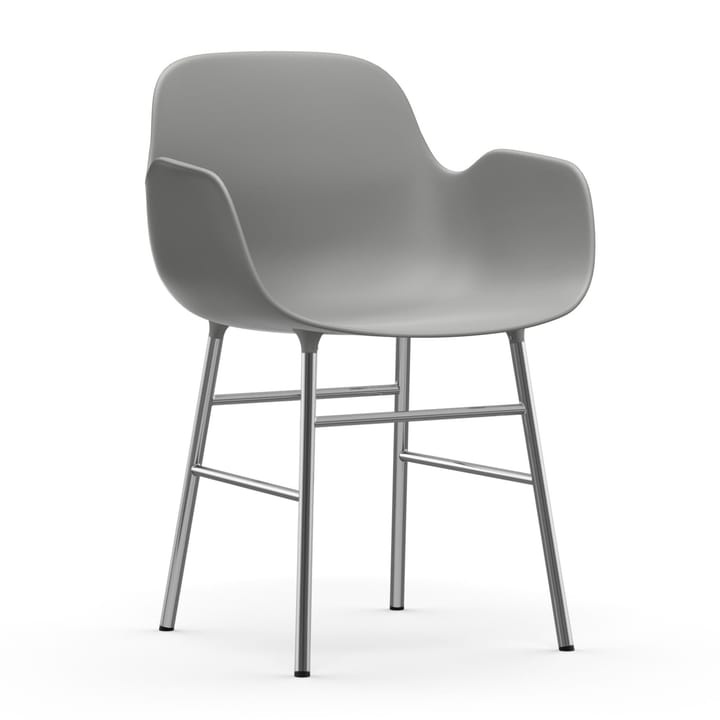 Poltrona Form con gambe cromate - Grigio - Normann Copenhagen