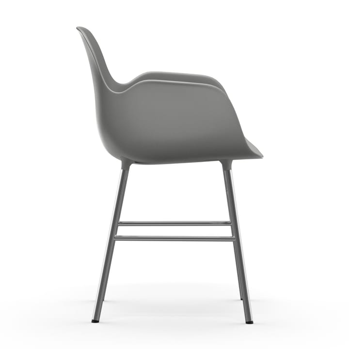 Poltrona Form con gambe cromate, Grigio Normann Copenhagen