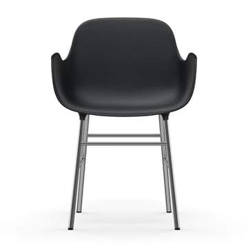 Poltrona Form con gambe cromate - Nero - Normann Copenhagen