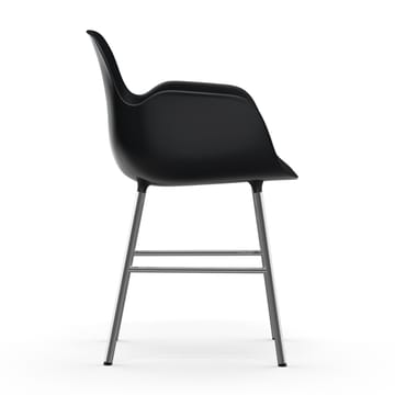 Poltrona Form con gambe cromate - Nero - Normann Copenhagen