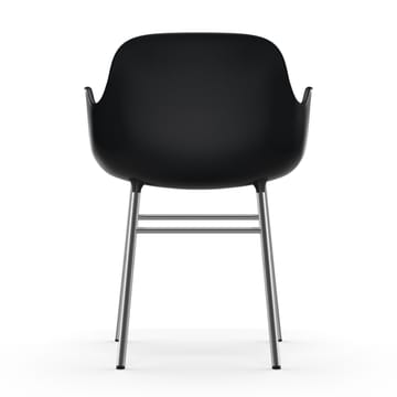 Poltrona Form con gambe cromate - Nero - Normann Copenhagen