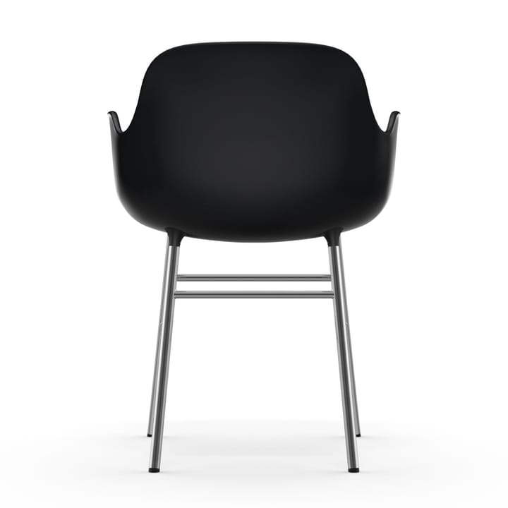 Poltrona Form con gambe cromate - Nero - Normann Copenhagen