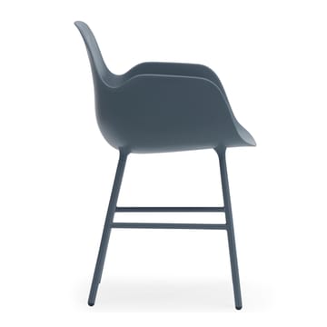 Poltrona Form con gambe in metallo - Blu - Normann Copenhagen