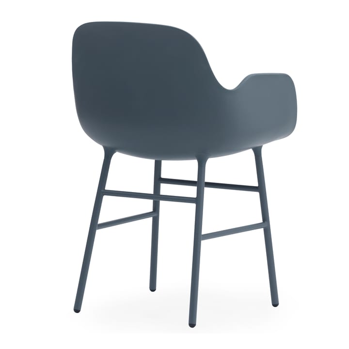 Poltrona Form con gambe in metallo - Blu - Normann Copenhagen