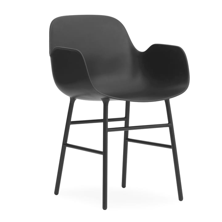 Poltrona Form con gambe in metallo - Nero - Normann Copenhagen