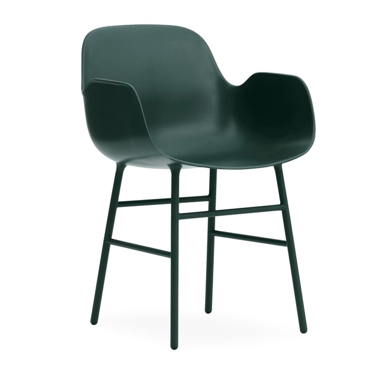 Poltrona Form con gambe in metallo - Verde - Normann Copenhagen