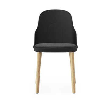 Sedia Allez con cuscino da seduta e gambe in rovere - Black - Normann Copenhagen