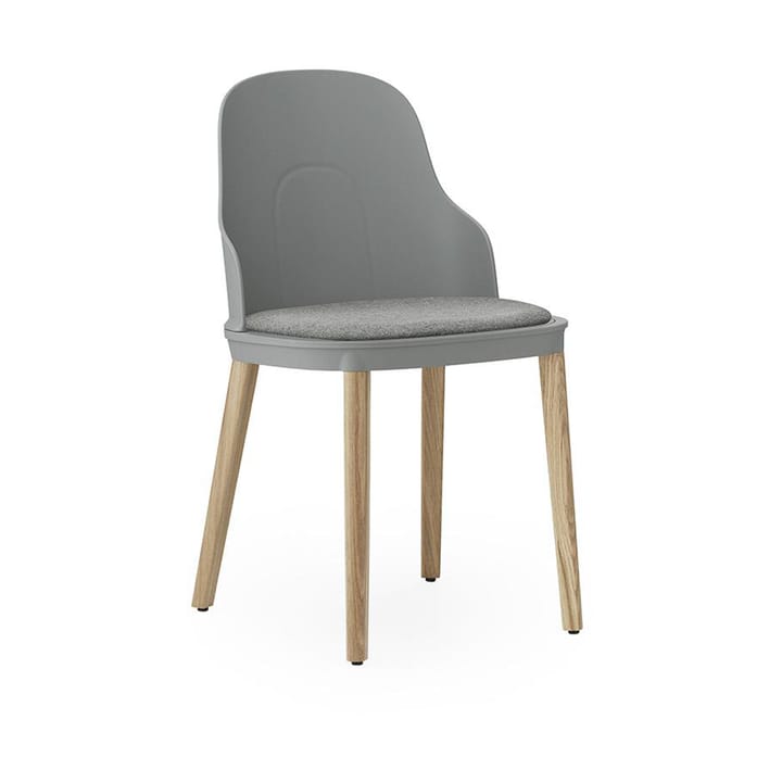 Sedia Allez con cuscino da seduta e gambe in rovere - Grey - Normann Copenhagen