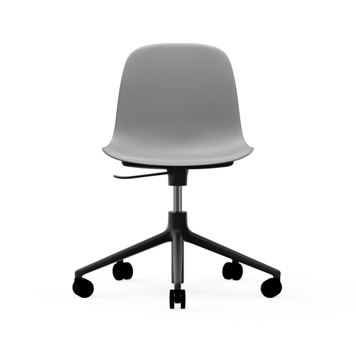 Sedia da ufficio girevole Form 5W - grigio, alluminio nero, ruote - Normann Copenhagen