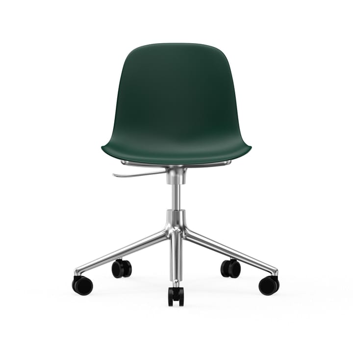 Sedia da ufficio girevole Form 5W - verde, alluminio, ruote - Normann Copenhagen