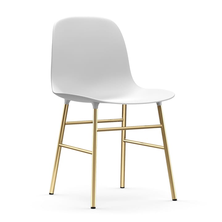 Sedia Form - gamba in ottone - Bianco - Normann Copenhagen