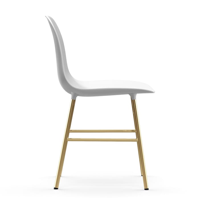 Sedia Form - gamba in ottone - Bianco - Normann Copenhagen