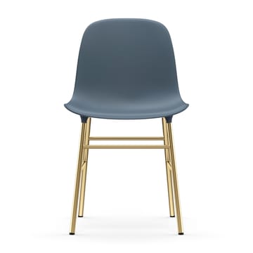 Sedia Form - gamba in ottone - Blu - Normann Copenhagen