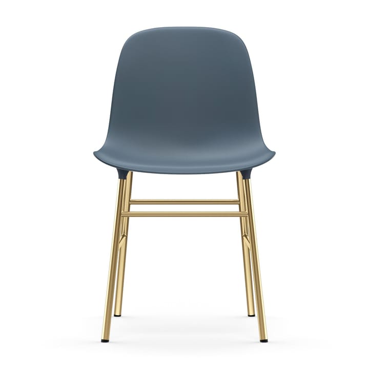 Sedia Form - gamba in ottone - Blu - Normann Copenhagen