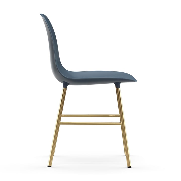 Sedia Form - gamba in ottone - Blu - Normann Copenhagen