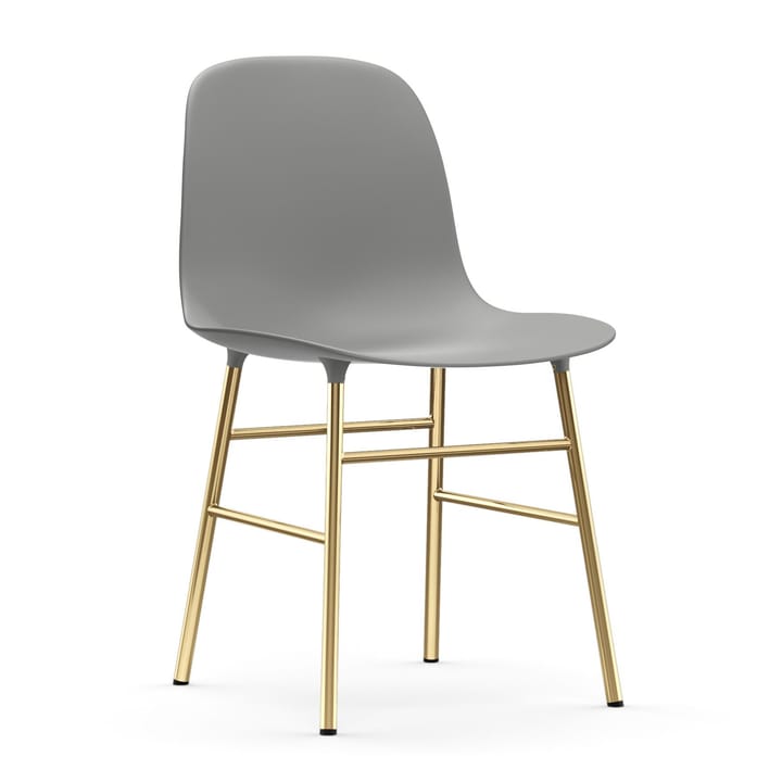 Sedia Form - gamba in ottone - Grigio - Normann Copenhagen