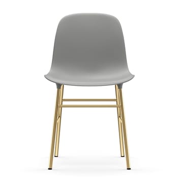 Sedia Form - gamba in ottone - Grigio - Normann Copenhagen