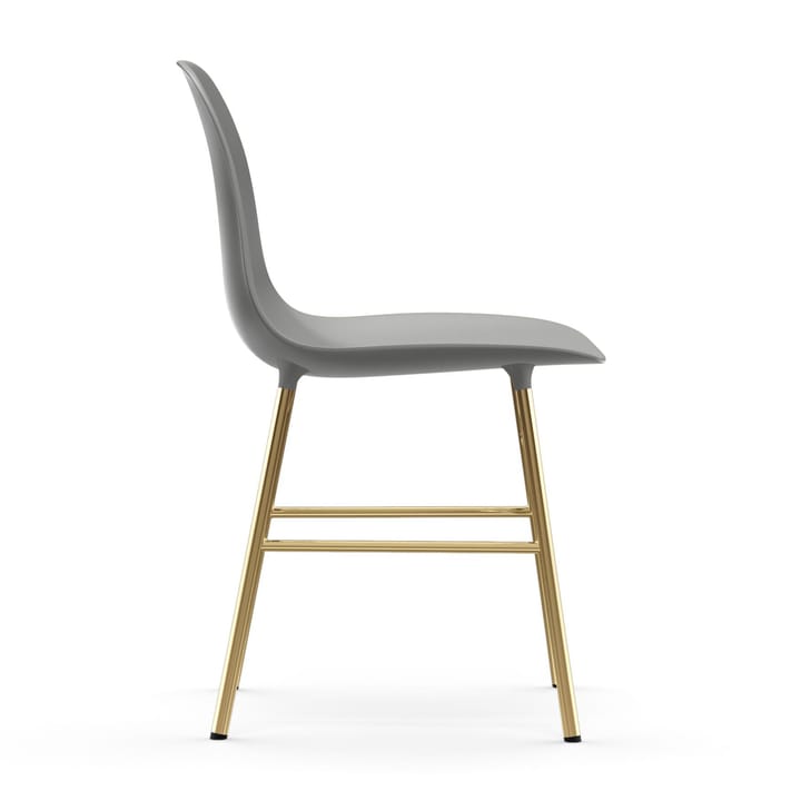 Sedia Form - gamba in ottone - Grigio - Normann Copenhagen