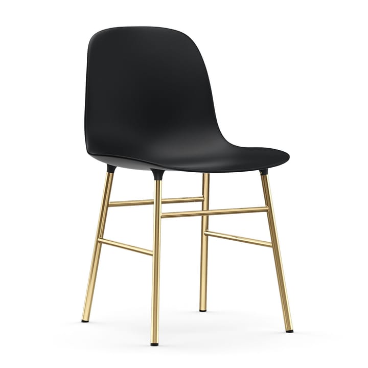 Sedia Form - gamba in ottone - Nero - Normann Copenhagen