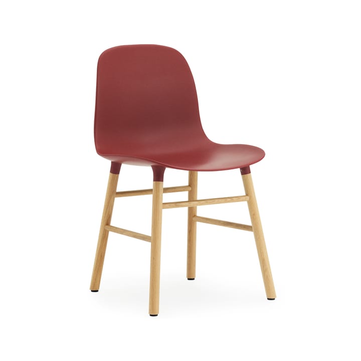 Sedia Form - rosso, gambe in rovere - Normann Copenhagen