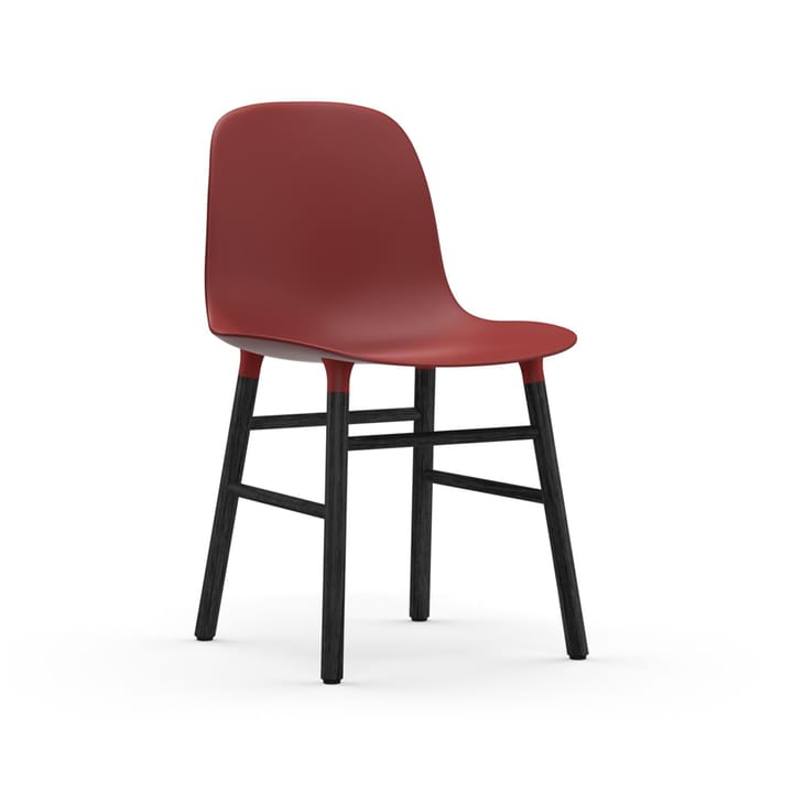 Sedia Form - rosso, gambe nere - Normann Copenhagen