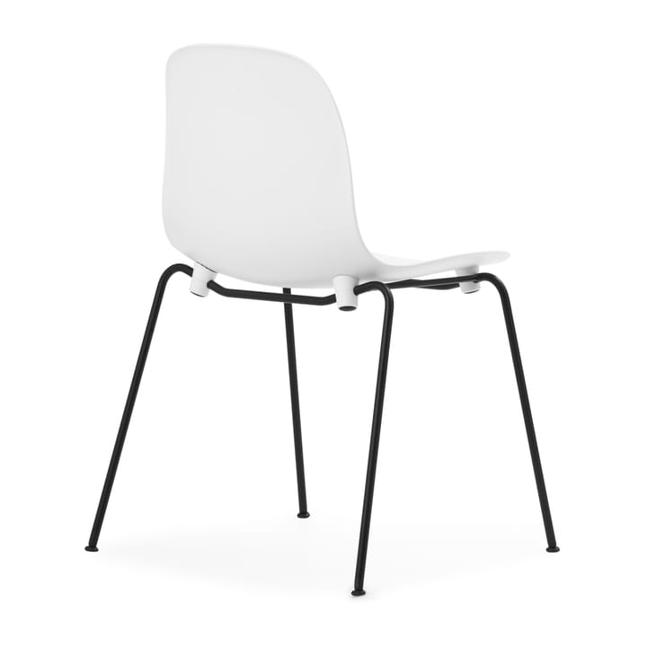 Sedia impilabile Form Chair con gambe nere in confezione da 2, Bianco - undefined - Normann Copenhagen