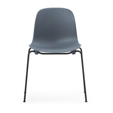 Sedia impilabile Form Chair con gambe nere in confezione da 2, Blu - undefined - Normann Copenhagen