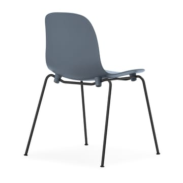 Sedia impilabile Form Chair con gambe nere in confezione da 2, Blu - undefined - Normann Copenhagen