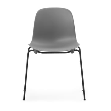 Sedia impilabile Form Chair con gambe nere in confezione da 2, Grigio - undefined - Normann Copenhagen