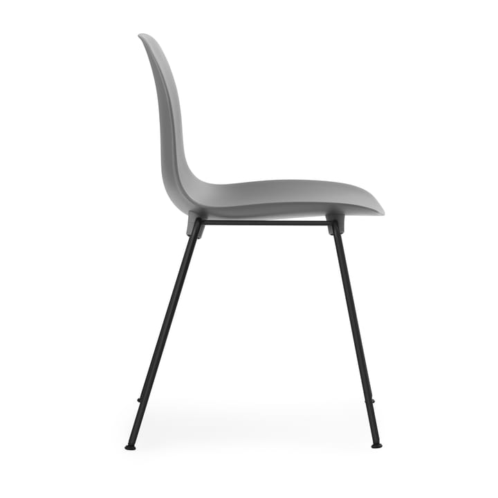 Sedia impilabile Form Chair con gambe nere in confezione da 2, Grigio - undefined - Normann Copenhagen